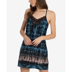 Linea Donatella Womens Tie-Dyed Chemise Nightgown,Small